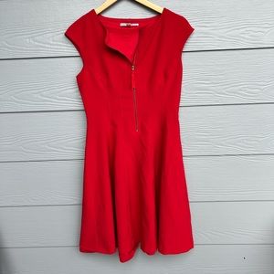 Cute Red Maggy London Zip Up Dress